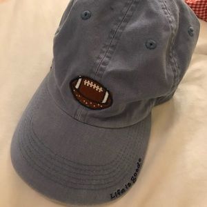 Life is Good Football Baseball Cap